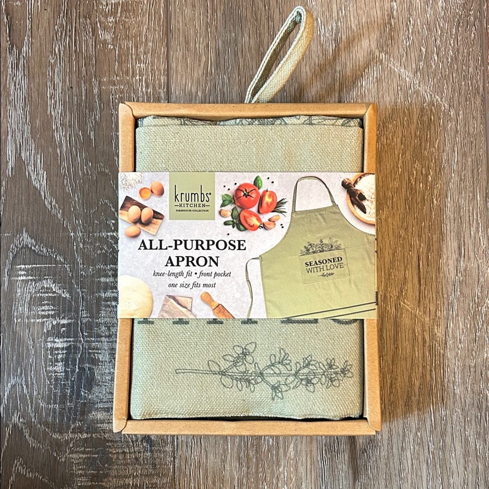 Krumbs Kitchen All-Purpose Apron in Green